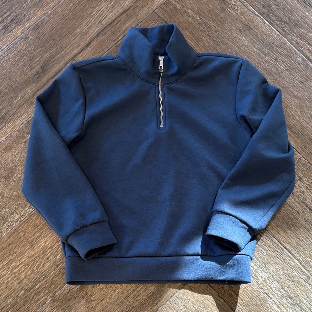 Reiss Boy’s Navy Half-Zip Pullover Sweater